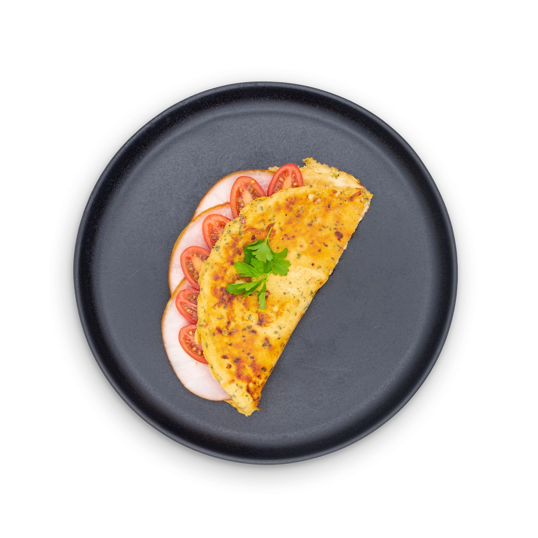 Diet Egg Omelette - mit Gemüse und Aufschnitt