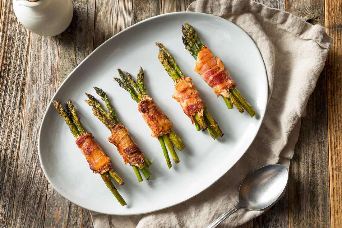 Snackspargel mit Truthahnspeck