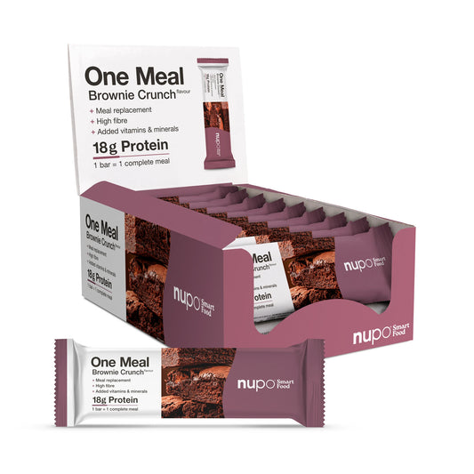 Nupo One Meal Bar Brownie Crunch Mahlzeitersatz Riegel Packung