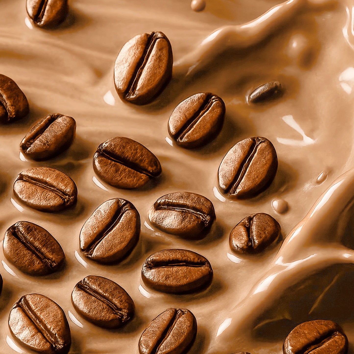Kaffeebohnen neben Nupo One Meal RTD Caffe Latte Shake