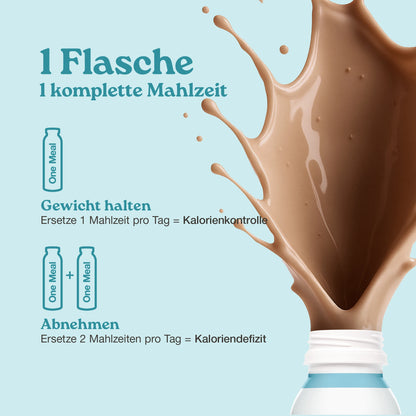 Nupo One Meal RTD Caffe Latte Ready to Drink Flasche Nahaufnahme