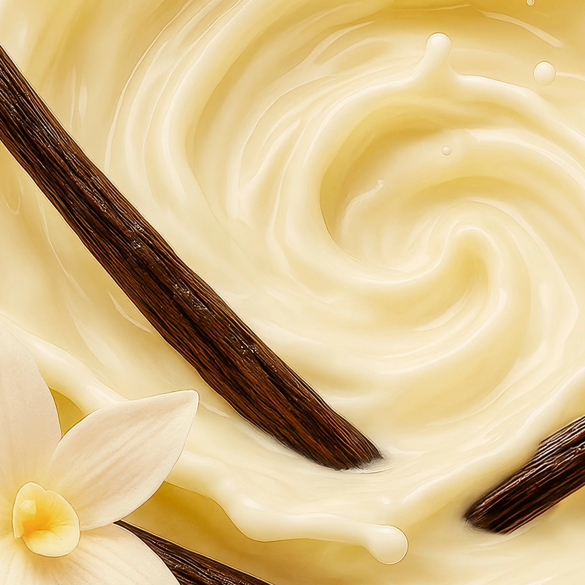 Vanilleschoten neben Nupo One Meal RTD Vanilla Shake
